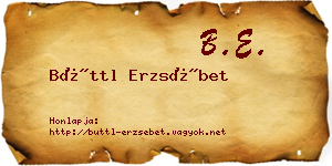 Büttl Erzsébet névjegykártya